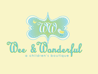 Wee and Wonderful-----a children's boutique Logo Design