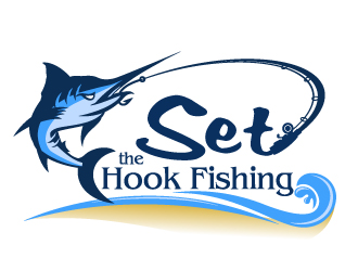 Set the Hook Fishing logo design - 48HoursLogo.com
