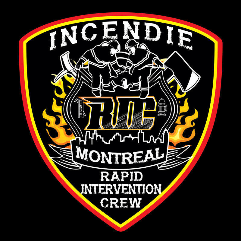 Montreal Fire Department - RIC - Rapid Intervention Crew instructor Logo Design