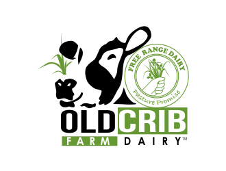Old Crib Farm Dairy Logo Design
