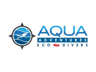 Aqua Adventures  ( eco divers optional ) Logo Design