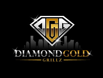 Diamond Gold Grillz  Logo Design