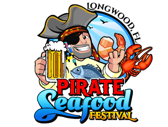 Longwood Pirate Seafood Festival Logo Design