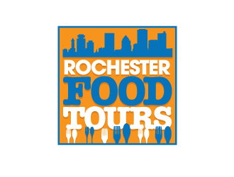 Rochester Food Tours logo design by Dakouten