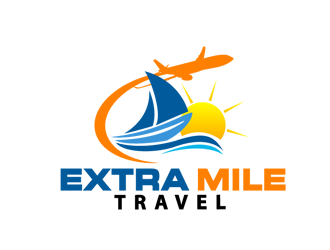 Extra Mile Travel logo design by chuckiey