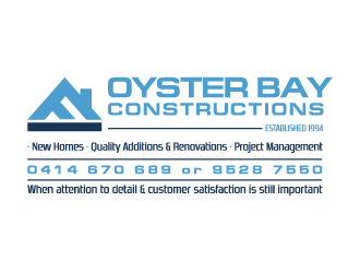OYSTER BAY CONSTRUCTIONS logo design by bungpunk