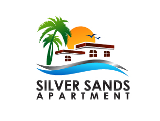 Silver sands apartment logo design by Dawnxisoul393