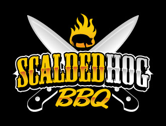 Scalded Hog BBQ logo design by Rick