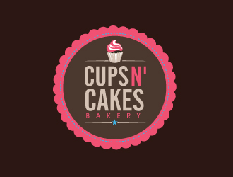 Cups n' Cakes Bakery logo design by Webphixo