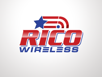 Rico Wireless logo design by dondeekenz