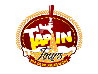 Tap In Tours logo design by dondeekenz
