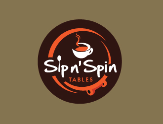 Sip n' Spin Tables logo design by Webphixo