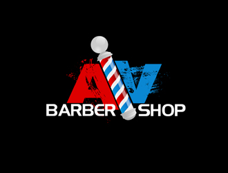 AV BARBER SHOP logo design by life4dieth