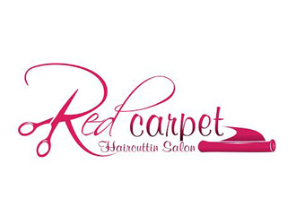 Red Carpet HairCuttin Salon Logo Design