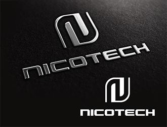 Nicotech logo design by hole