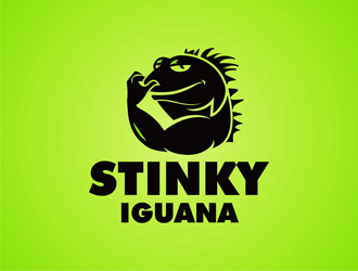 Stinky Iguana logo design by gitzart
