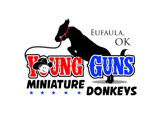 Young Guns Miniature Donkeys logo design by prodesign