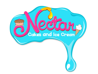 Nectar Cakes and Ice Cream logo design by veron
