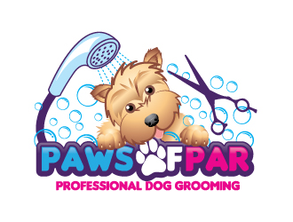 Paws of Par - Professional Dog Grooming logo design by jaize