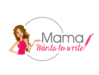 Mama Wants To Write logo design by Dawnxisoul393