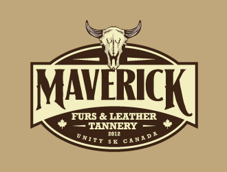 Maverick Furs & Leather Tannery (2012) logo design by jaize