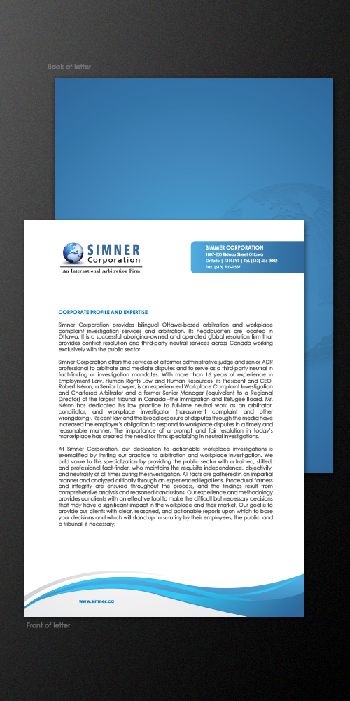 Packaging design for Simner Corporation Logo Design