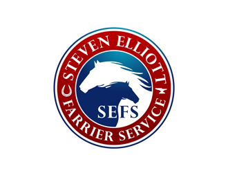 Steven Elliott Farrier Service logo design by MbokSum