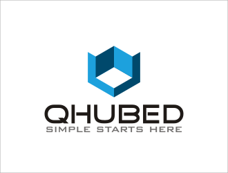 Qhubed     (pronounced  cubed) logo design by catalin