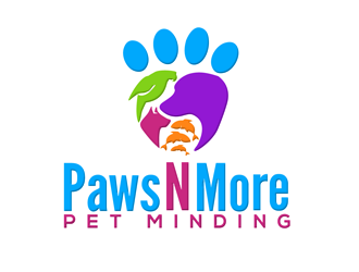 Paws N More Pet Minding logo design by megalogos