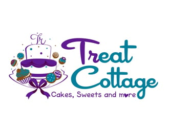 Treat Cottage (cake, sweets & more) Tag Line logo design by veron