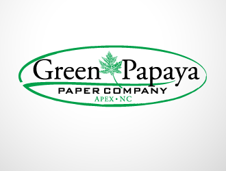 Green Papaya Paper Company logo design by dondeekenz