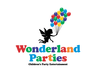 Wonderland Parties logo design by Girly