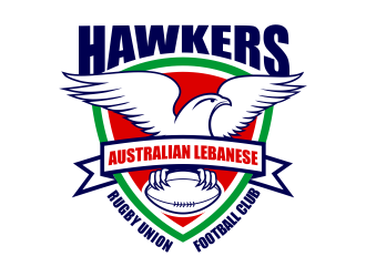 Australian Lebanese Hawkers Rugby Union Football Club logo design by haze