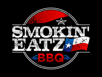 Smokin' Eatz Bbq logo design by Rick
