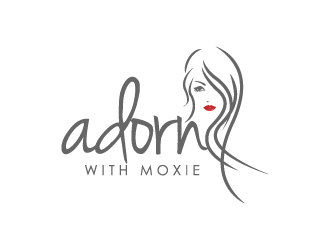 Adorn with Moxie logo design by theenkpositive