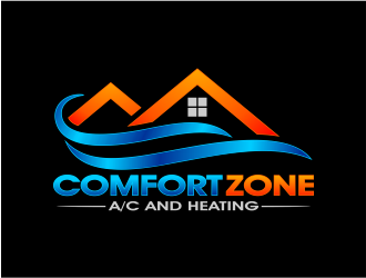 Comfort Zone A/C and Heating logo design by cintoko