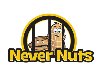 Never Nuts logo design by Sorjen