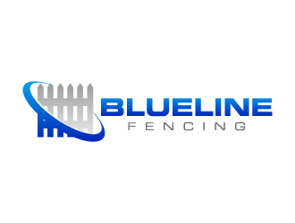 Blueline Fencing logo design by jaize