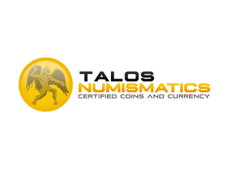 Talos Numismatics logo design by acasia