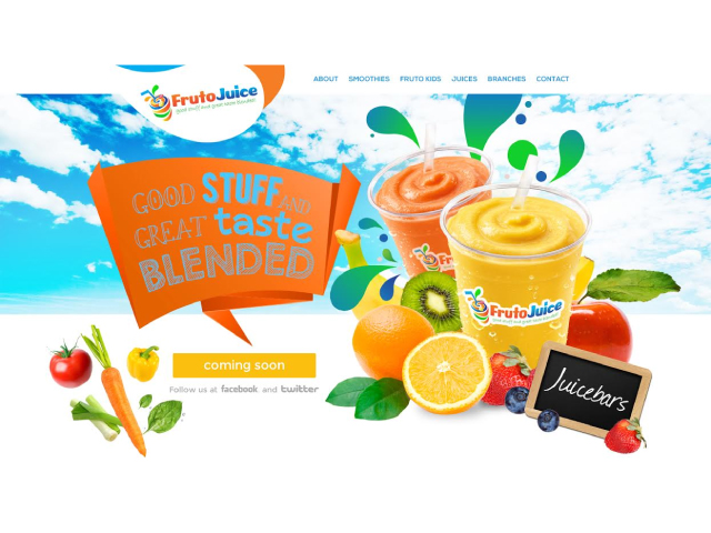 Fruto Juice Frontpage logo design by jaize