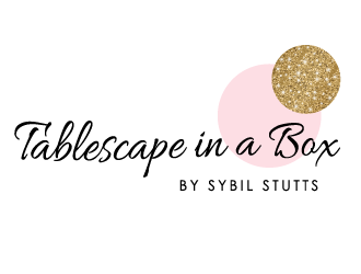 Tablescape in a box By Sybil Stutts logo design by motherofbilqis