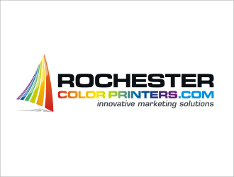 Rochester Color Printers.com logo design by catalin