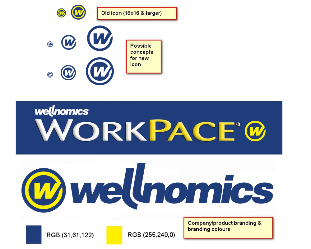 Windows 8 style program icon for Wellnomics WorkPace stretch-break RSI prevention software logo design by Sorjen