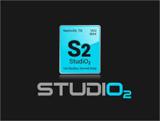 StudiO2  (the 2 after the O is meant to be in subscript like oxygen) logo design by catalin