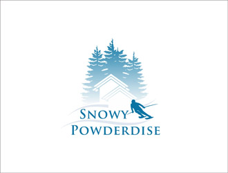 Snowy Powderdise Logo Design