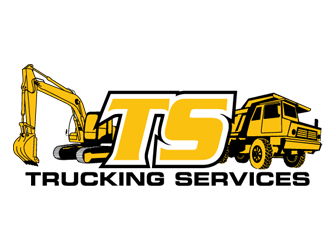 TS Trucking Services logo design by chuckiey
