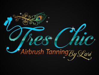 Tres Chic Airbrush Spray Tanning by Lori logo design by veron