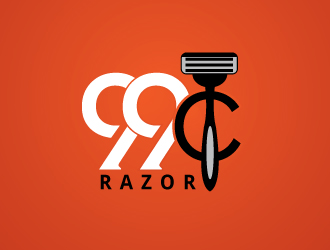 99 Cent Razor logo design by Webphixo