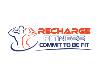Recharge Fitness Commit to be Fit logo design by Dawnxisoul393