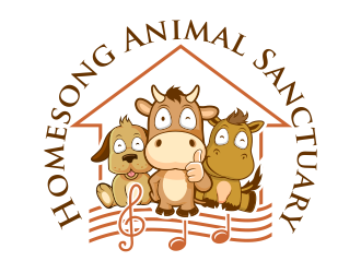 Homesong Animal Sanctuary logo design by haze